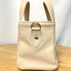 レザーショルダー ・ トート　＜star tote / pink beige＞ 3枚目の画像