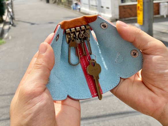ベスト型キーケース　本革 8枚目の画像