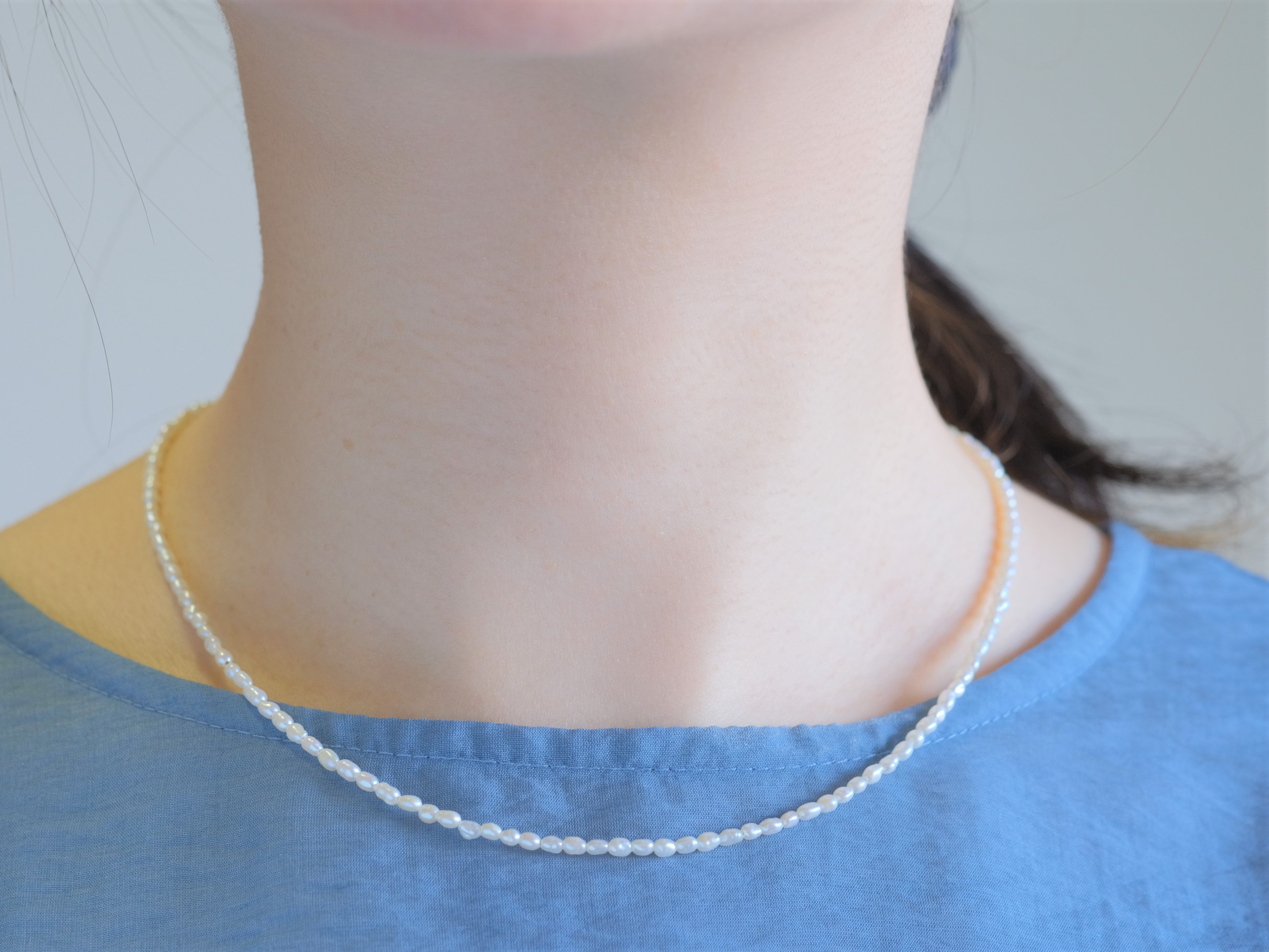 Litlar ferskvatnsperlur necklace　淡水ベビーパール　ネックレス　バロックパール