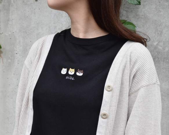 【夏の福袋】柴犬刺繍Tシャツ&サマーバッグセット 《ブラック》ジュートバッグ ビッグシルエット ユニセックス 9枚目の画像