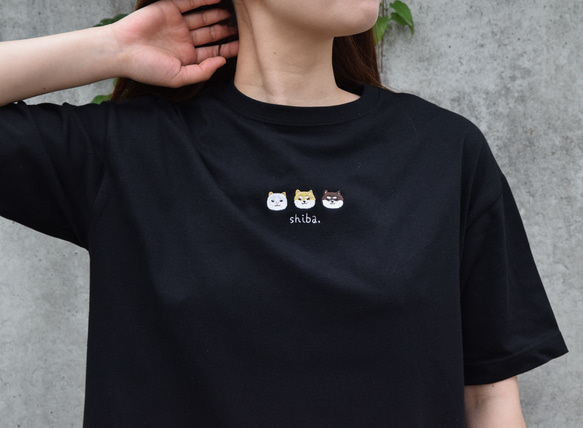 【夏の福袋】柴犬刺繍Tシャツ&サマーバッグセット 《ブラック》ジュートバッグ ビッグシルエット ユニセックス 8枚目の画像