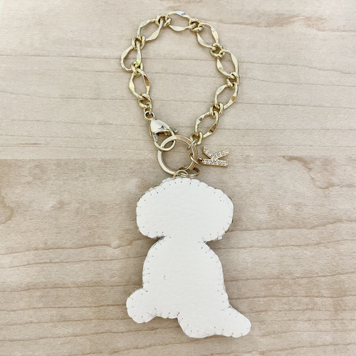 トイプードルビーズ刺繍キーホルダー その他アクセサリー