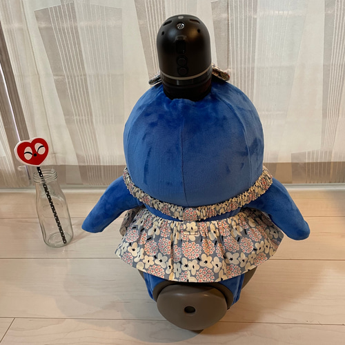 薄墨色のお花畑 花柄 らぼっと ラボット LOVOT お洋服