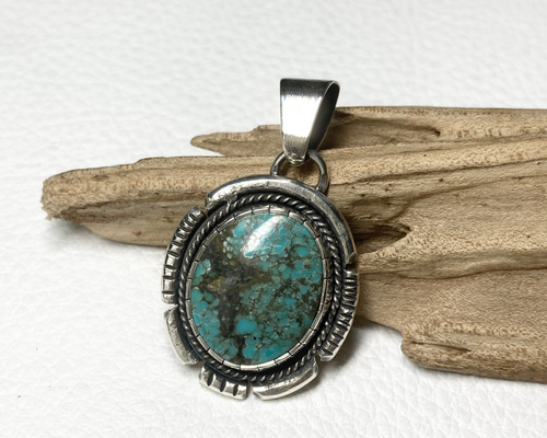 ブルーダイヤモンド ターコイズ シルバーネックレス ペンダント