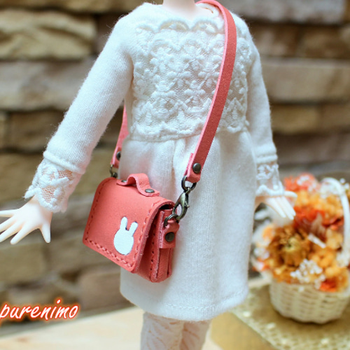 ☆ドール 鞄 うさぎ ショルダーバッグ ピンク 桃☆ ピュアニーモ