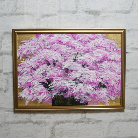 油絵 油彩 油彩画 絵 絵画【桜の大樹】