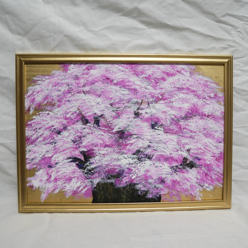 油絵 油彩 油彩画 絵 絵画 【桜の大樹】 絵画 HR 通販