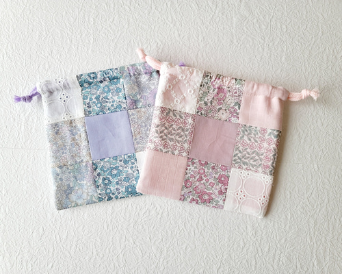 flower さま　専用ページ　リバティ　巾着　ハンドメイド flower さま 専用ページ リバティ 巾着 ハンドメイド 花柄生地で