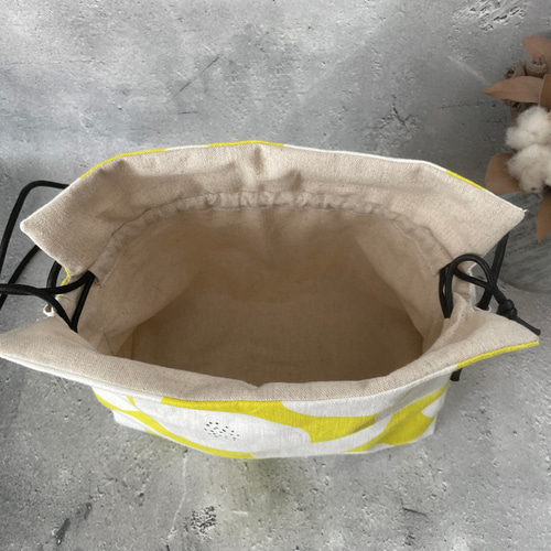 「専用」ミナペルホネンエアリーポシェット　ハンドメイド あんぱん柄 yellow エアリーポシェット ハンドメイド ポシェット