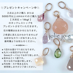 【-birthstone-】8月 誕生石 ペリドット マルチカラースピネル 若葉と蕾 ピアス・イヤリング チャーム 17枚目の画像