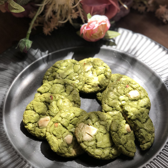 再販×3！新作♪】抹茶ホワイトチョコチャンククッキー 焼き菓子 焼菓子