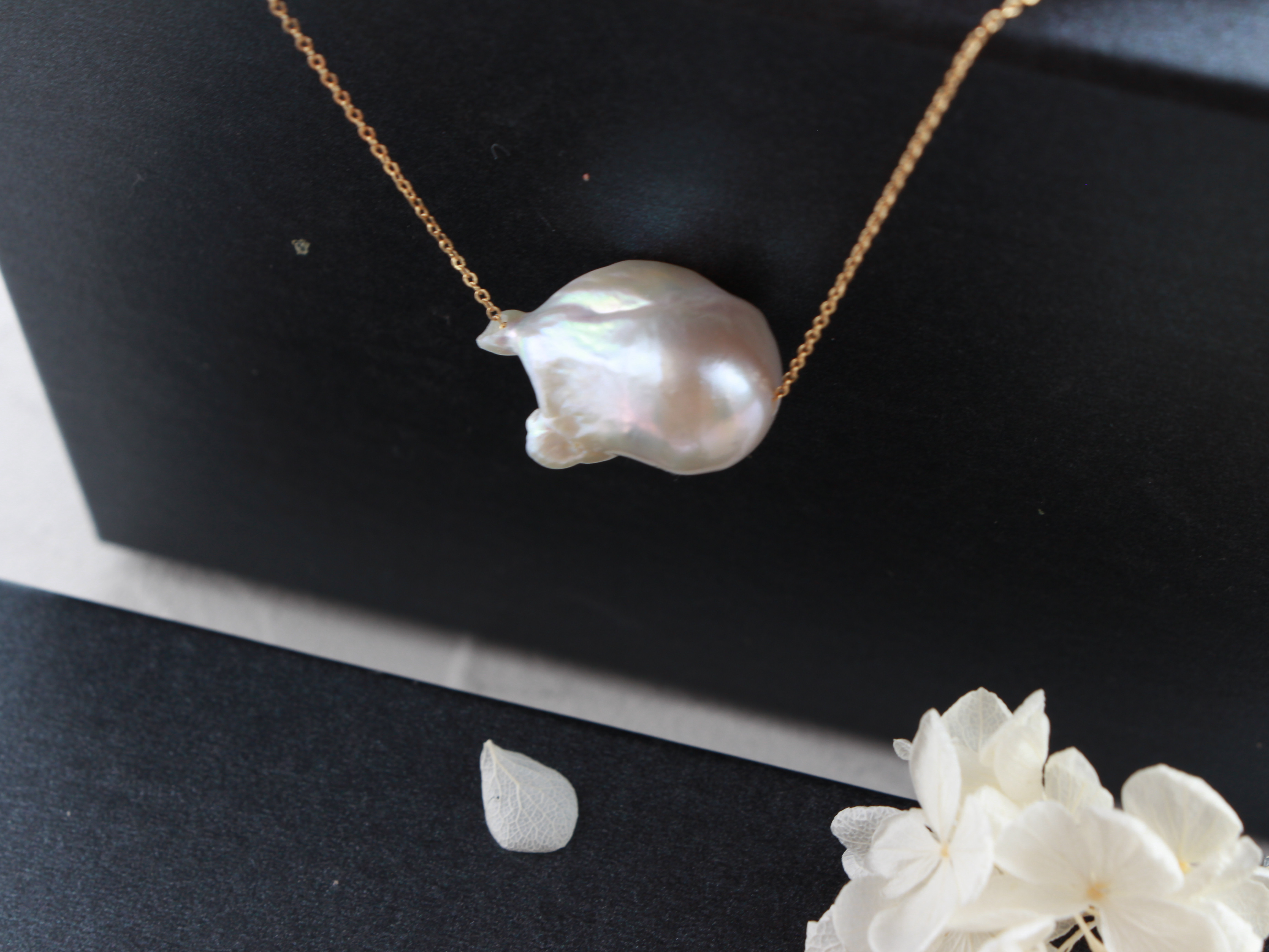 14kgf-大粒ファイヤーボールパール ネックレス