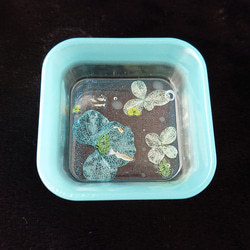 リクエスト【容器】紫陽花とメダカさん 小皿② 7枚目の画像