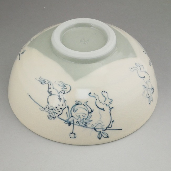 ◆商品番号　12460 粉引高山寺ご飯茶碗　陶仙　陶器　大 2枚目の画像