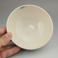 ◆商品番号　12460 粉引高山寺ご飯茶碗　陶仙　陶器　大 3枚目の画像