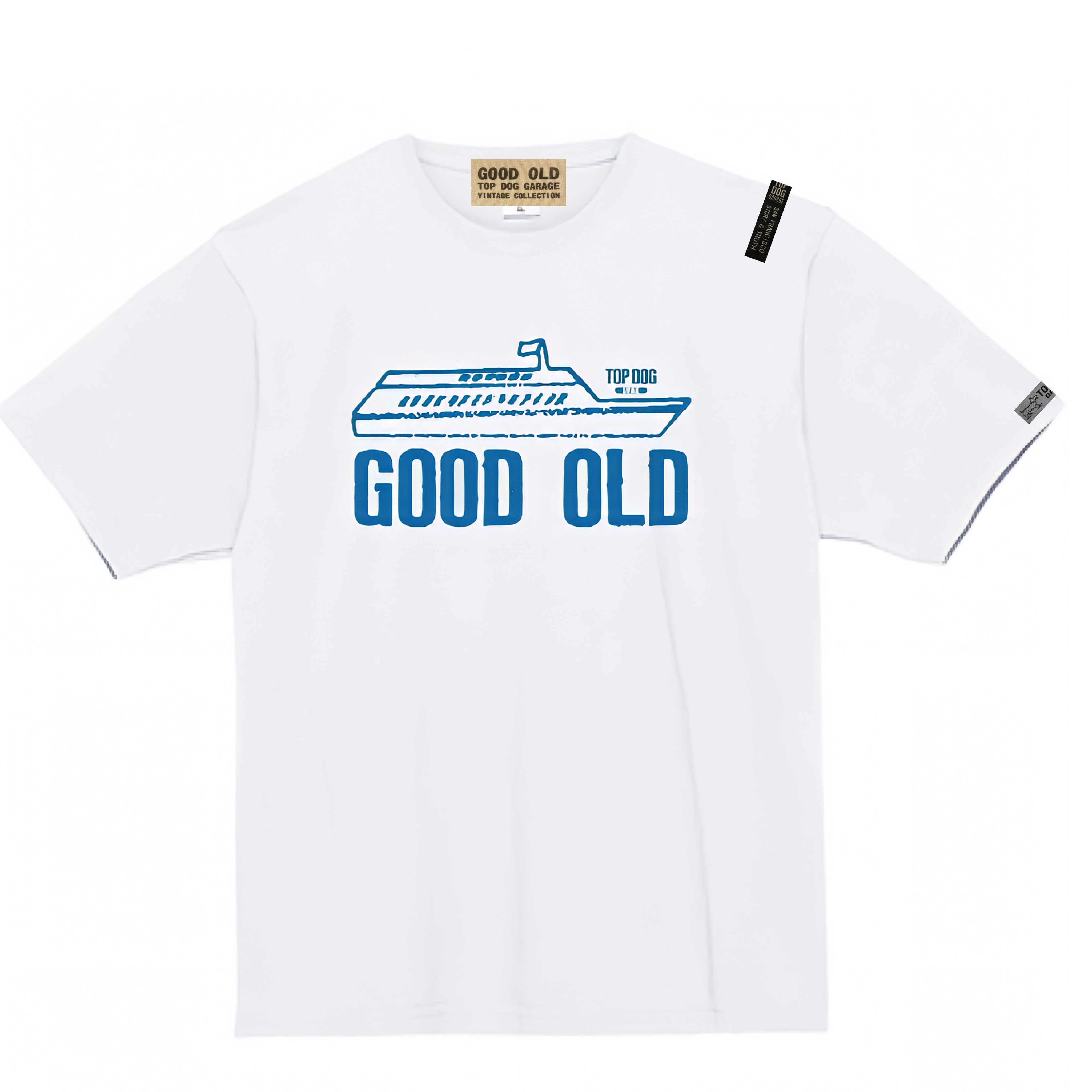 ヴィンテージ　スタンプ「SHIP-White」Tシャツ(TDGTS-03WH7.4oz-)