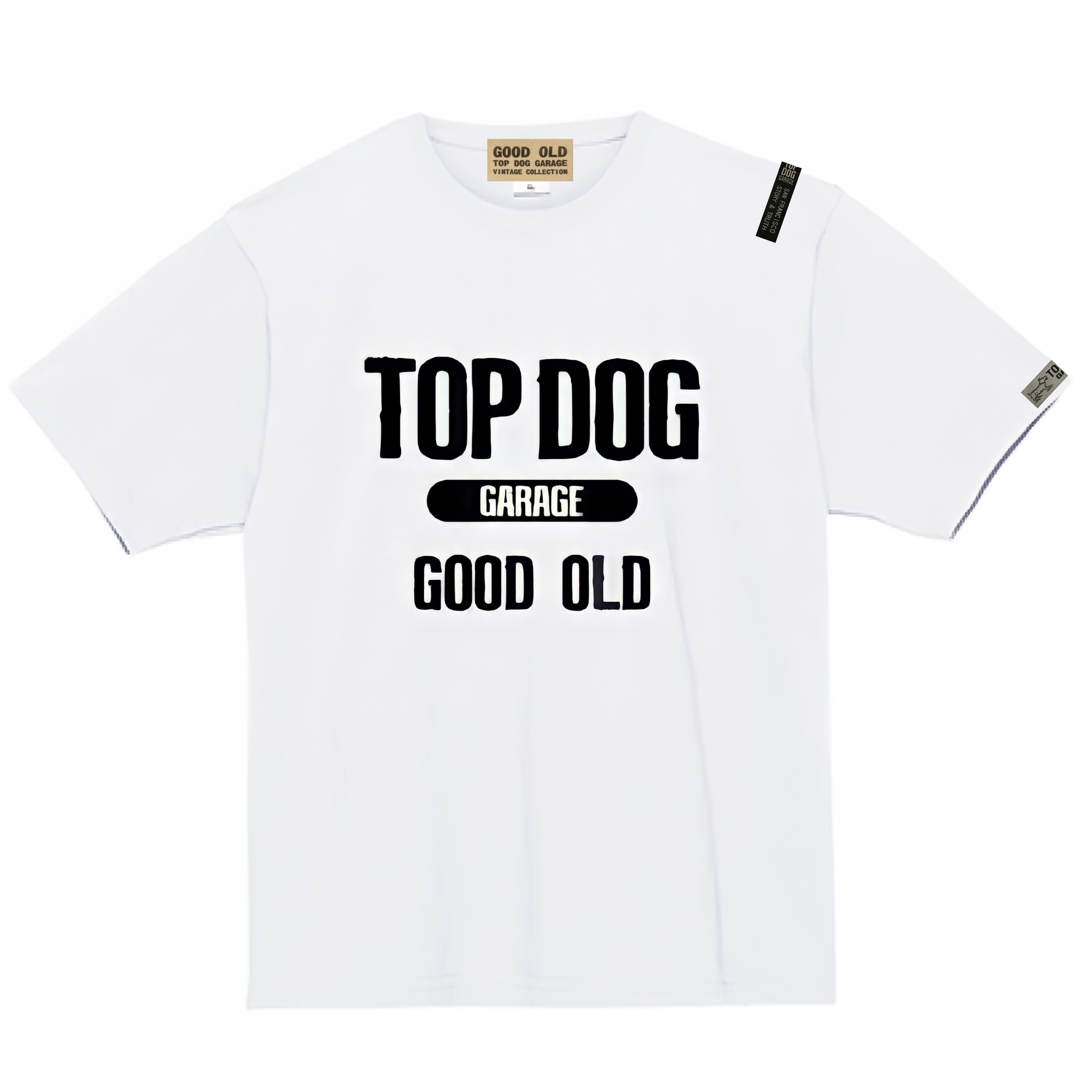 ヴィンテージ　スタンプ「TDG LOGO-White」Tシャツ(TDGTS-01WH7.4oz-)