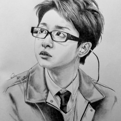 B5サイズの似顔絵スケッチ描きます！(1人～4人まで) 絵画 実幸 通販