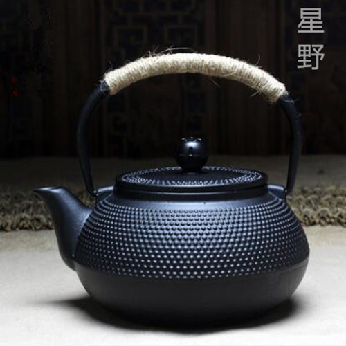 霰文鉄瓶 茶道具 南部鉄器 提梁壺 急須 鉄瓶 あられ 小粒 小型0.9L