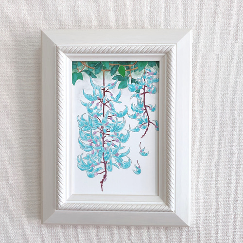 ○光りの種　　絵画原画 Creema限定 日本画/原画《ヒスイカズラ》 絵画 Blancheur art 通販