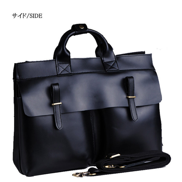 美品 LET DREAM 牛革 ビジネスバッグ ブリーフケース ３室 ロゴ型押し 美品 LET DREAM 牛革 ビジネスバッグ ブリーフケース 3室 ロゴ