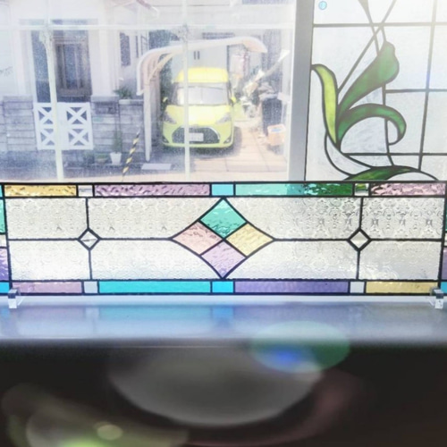 ステンドグラス アンティーク調 パネル(特大サイズ) その他アート