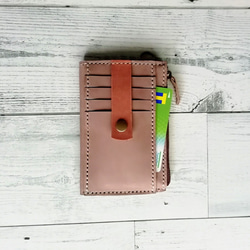 フラグメントケース（グレー）ミニ財布　コンパクト財布　本革　レザーウォレット　スリムな財布 3枚目の画像
