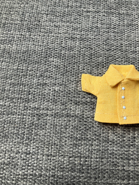 オビツ11 上質な麻の半袖シャツ　yellow 4枚目の画像