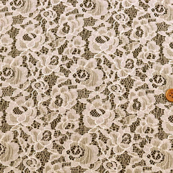 パワーネットプリント生地 花柄 黄土色地 （約110cm×約50cm