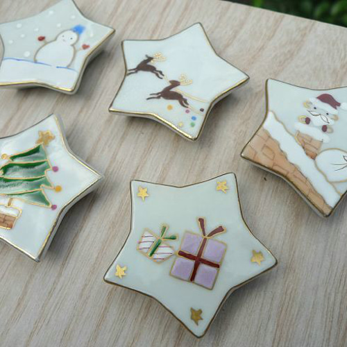 ◇商品番号 4732 星のクリスマス箸置きセット 箸・箸置き 松韻堂 通販