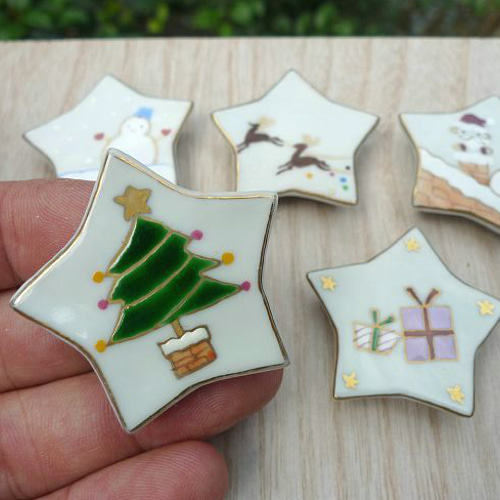 ◇商品番号 4732 星のクリスマス箸置きセット 箸・箸置き 松韻堂 通販