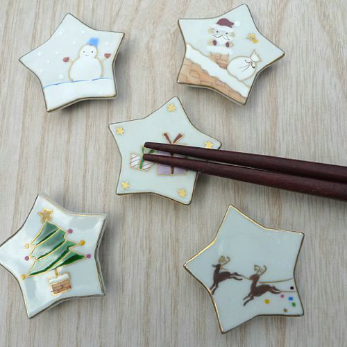 ◇商品番号 4732 星のクリスマス箸置きセット 箸・箸置き 松韻堂 通販