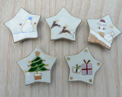 新品　クリスマス　箸置き　靴下　柊　お星様　三点セットのみ 新品クリスマス箸置き靴下柊お星様三点セットのみ