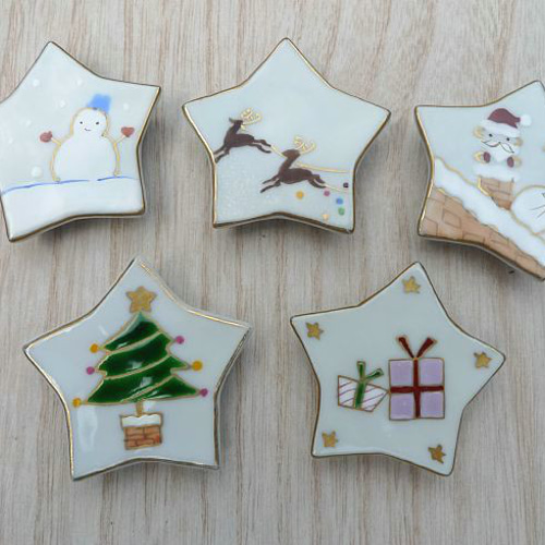 ◇商品番号 4732 星のクリスマス箸置きセット 箸・箸置き 松韻堂 通販