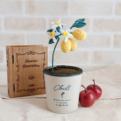 レモンとのオブジェ☆*°あみぐるみ ブーケ フラワーアレンジメント