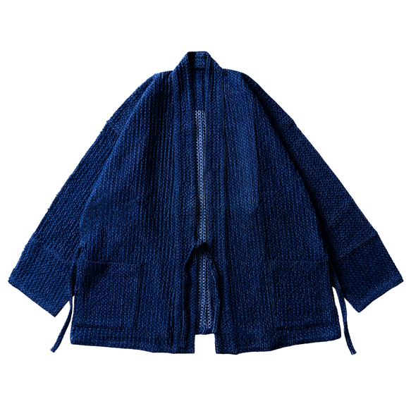 復古羽織道袍インディゴ植物染indigo kimono秋冬haori 身長 CM KG