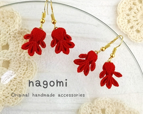 金魚のポコポコゆらゆらピアス 金魚のポコポコゆらゆらピアス