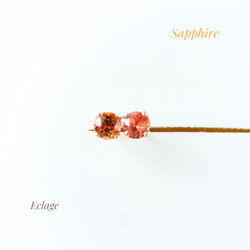 14kgfバイカラーシトリン・サファイアピアス/イヤリング 14kgfバイカラーシトリン・サファイアピアス/イヤリング 14kgfバイ