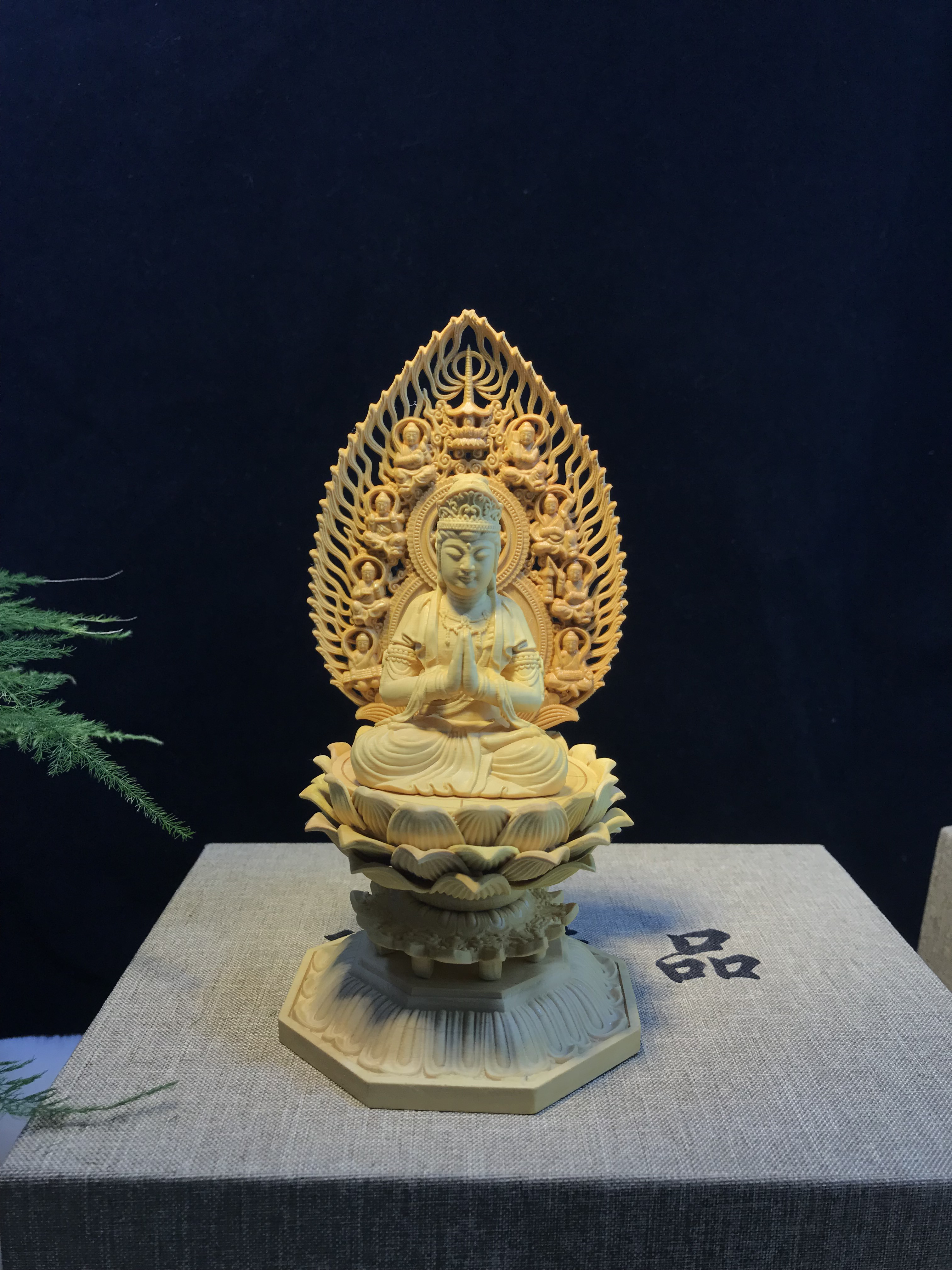 普賢菩薩 真言密教 仏教工芸品 仏師で仕上げ品 木彫仏像 極上品