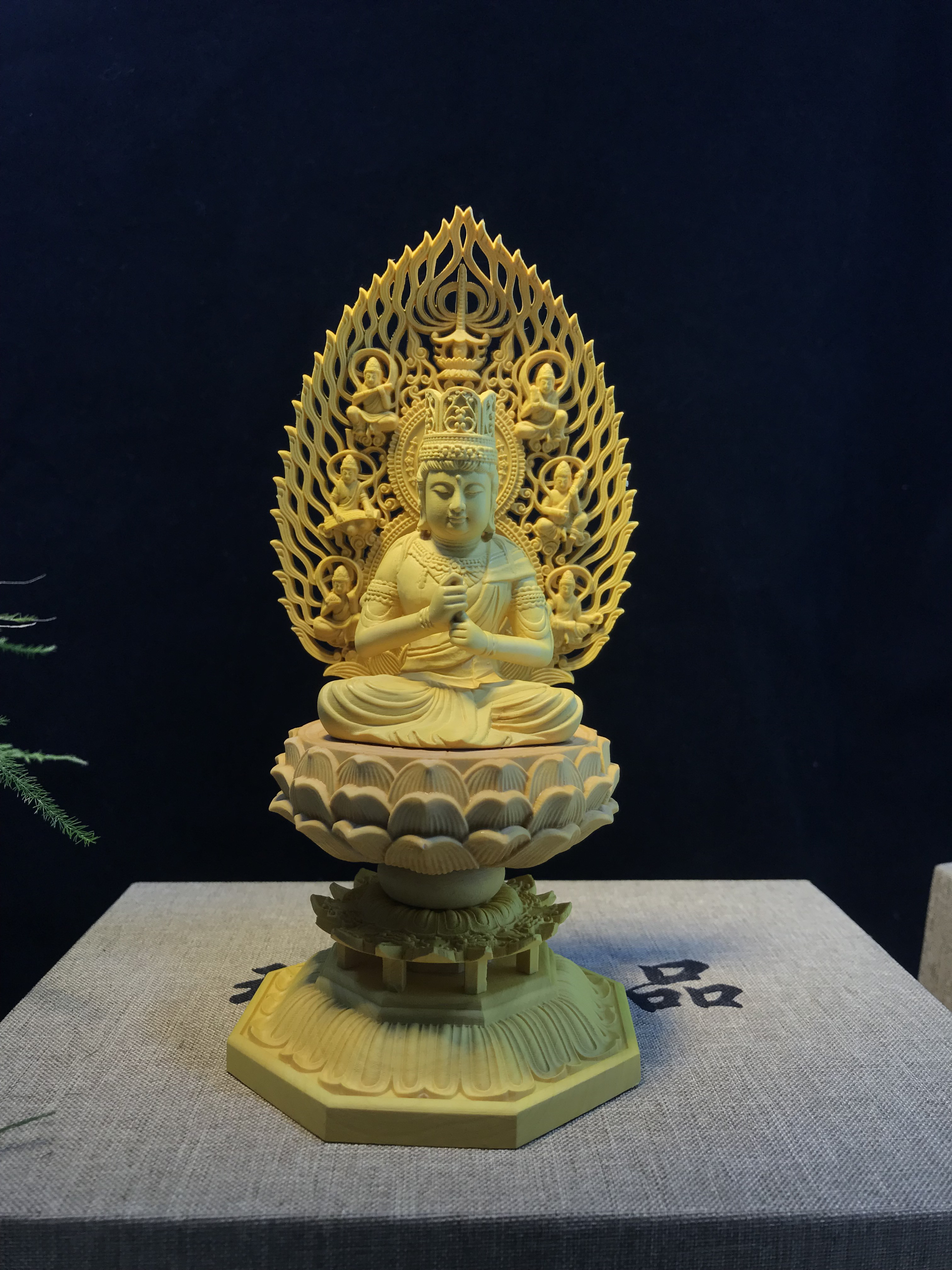 陶製彫刻　最終値下げ西行像？旅僧 作者刻印あり（追加） 仏教工芸品 大日如来 仏師彫り 彫刻 木造仏像 仏教美術 災難除去 彫刻