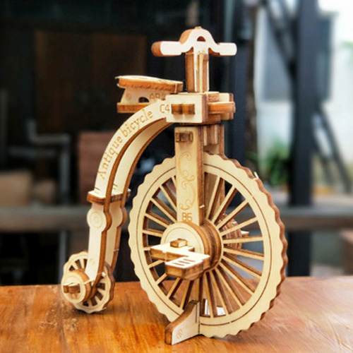 木工工芸　自転車　作者不明 木工工芸自転車作者不明