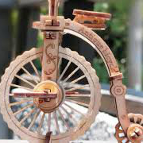 木工工芸自転車作者不明