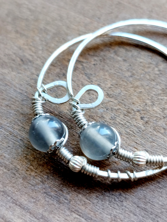 kunne cup（月）のニンカリ【アイヌの耳飾り・ピアス】グレームーン