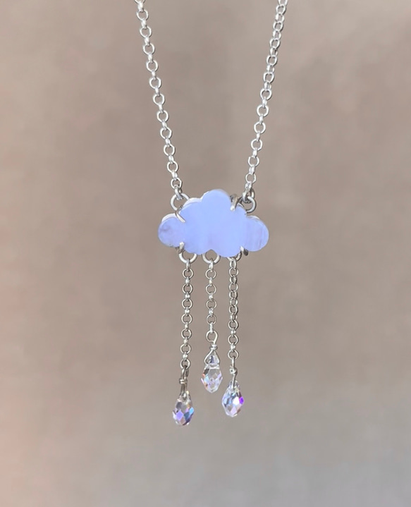 雲と雨のしずくネックレス シルバー925 ネックレス・ペンダント