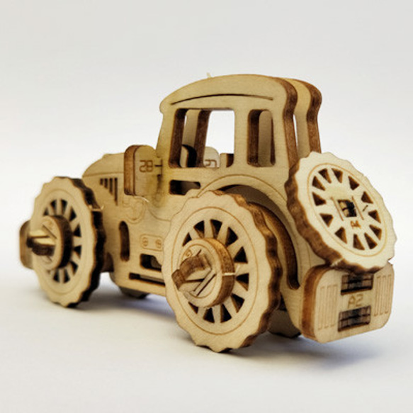 DIYダイナミックウッドモデル-アンティーククラシックカー、手作りの木工、最高の癒しの小さなオブジェクト 2枚目の画像
