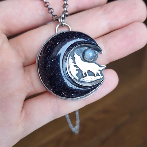 ネックレス　ハンドメイド　シルバー　ムーンストーン　剣と盾　ファンタジー3way Amazon.co.jp: Twoowl 守護天使ネックレス 925スターリング