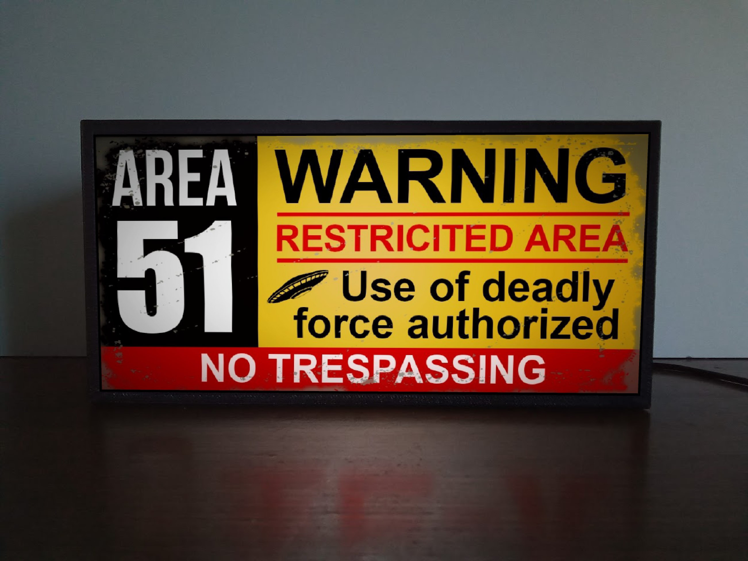 AREA51 エリア51 UFO エイリアン 宇宙人 ミニチュア サイン ランプ