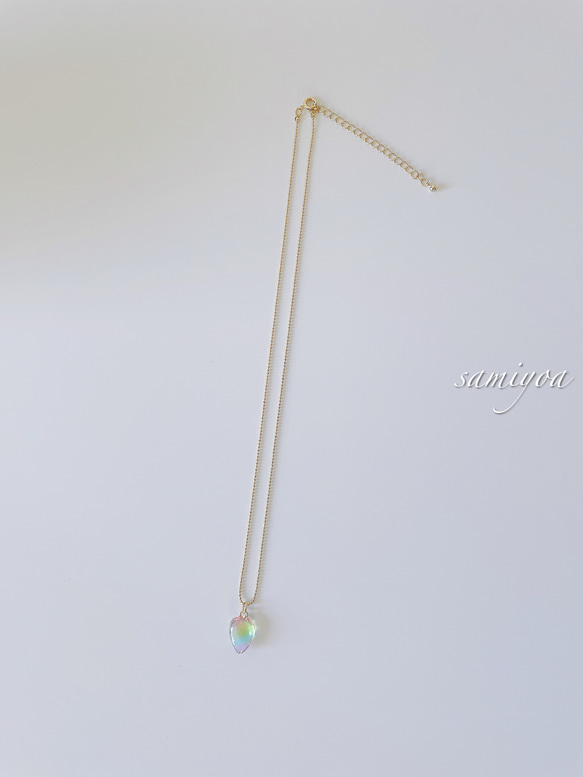 Creema限定　夏の福袋　虹のネックレスとピアス/イヤリングの2点セット 2枚目の画像