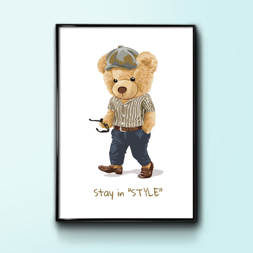 かわいい インテリ くまさん 北欧 ポスター モダン シック インテリア