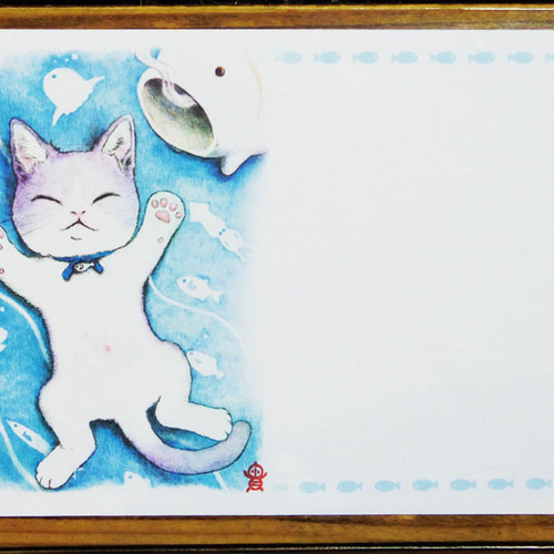 【merさま】ねこイラストのポストカードセット★ 877c3a469dec61cb5c9999e9f8bfca